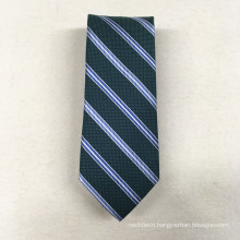 Cheap Private Label Minion Polyester Jacquard Meadan Green Stripe Mens Novelty Tie